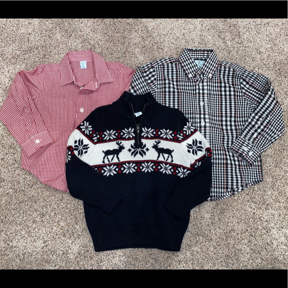 Class Club shirts and quarter zip sweater
